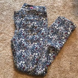 J.crew toothpick flower printed jeans